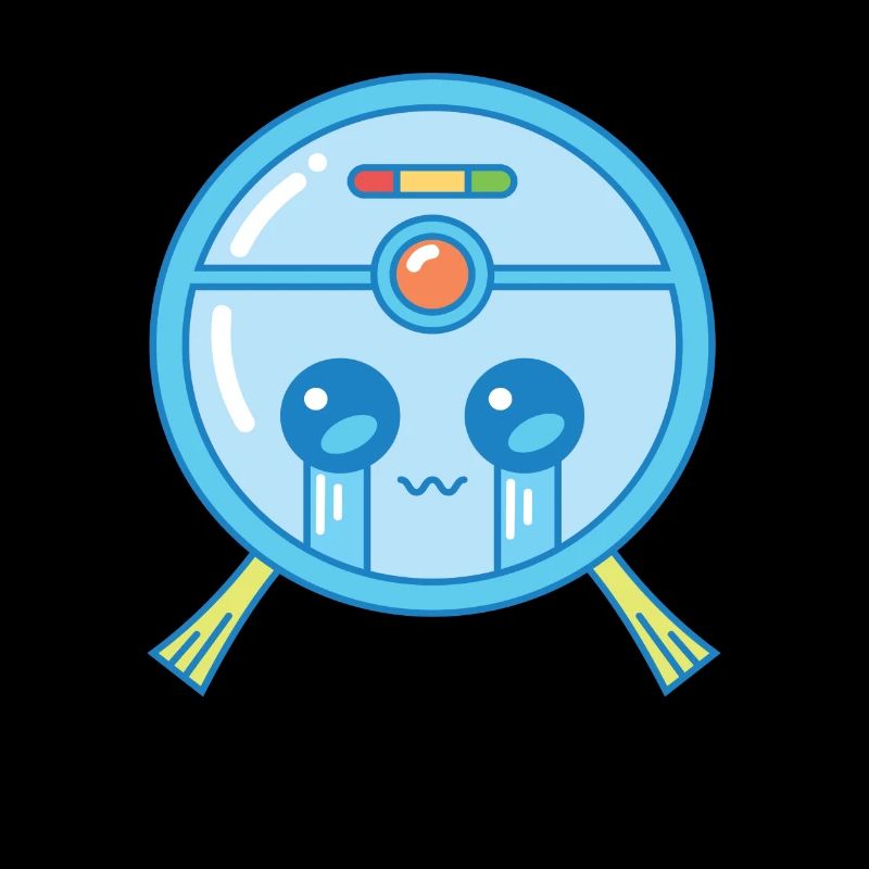 Sad Robot Vacuum Cleaner Kawaii