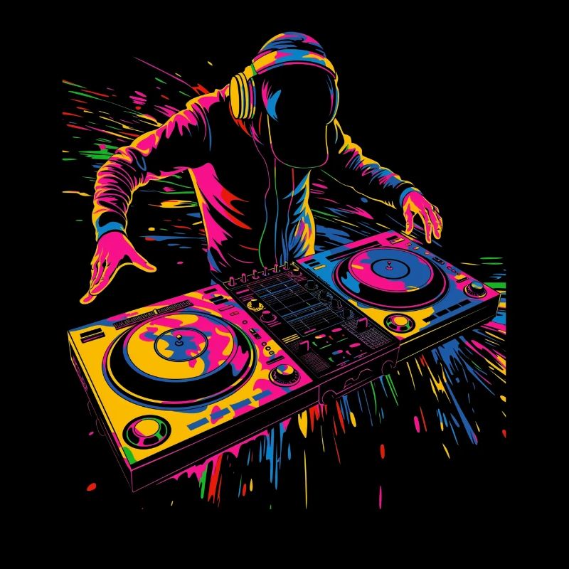 Dj Disc Jockey Platine Pop Art