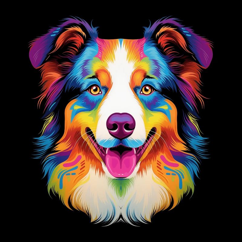 Australian Shepherd Dog Pop Art
