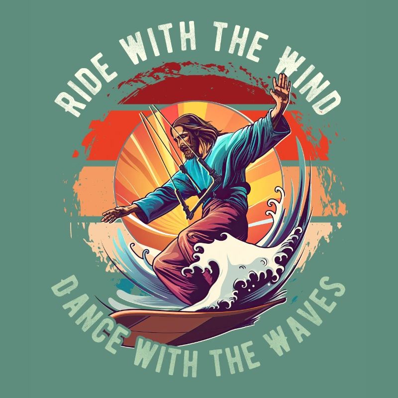 Kitesurf Ride avec le vent Kitesurfer Jesus