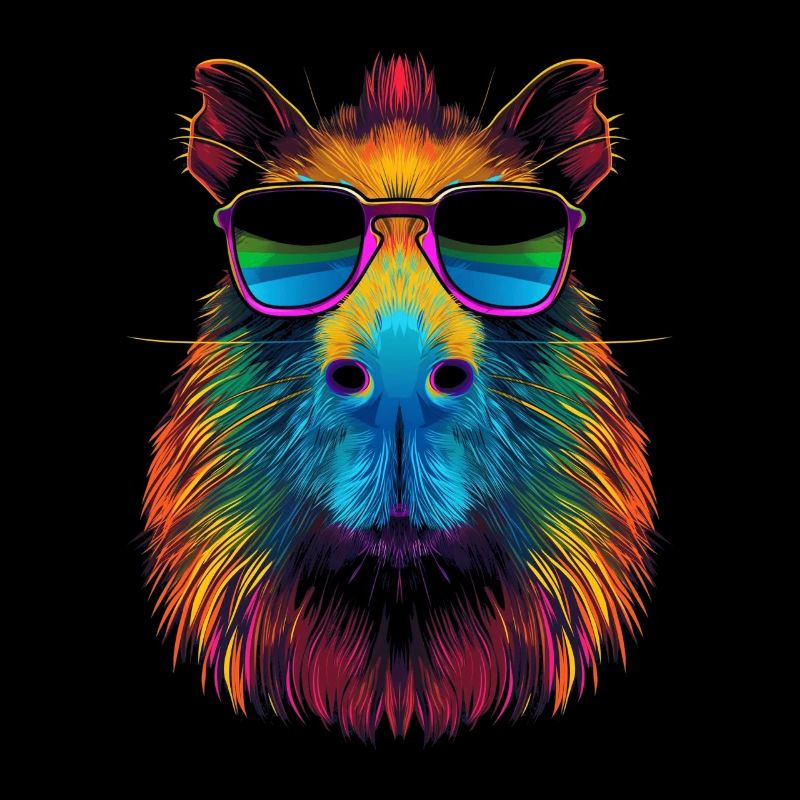 Capybara Capibara Sonnenbrille Pop Art
