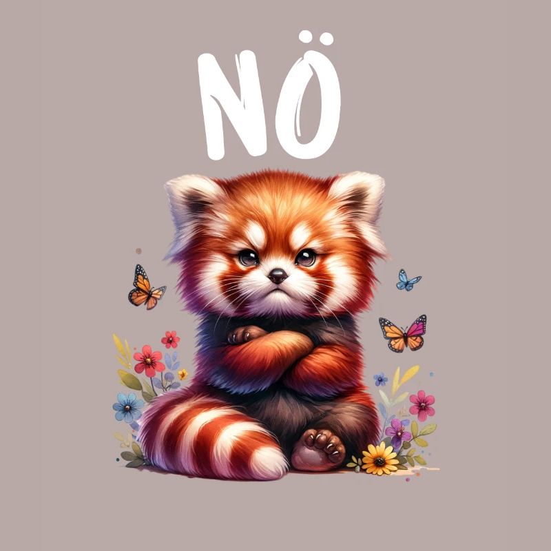 Red Panda Funny Saying Nope Fire Fox