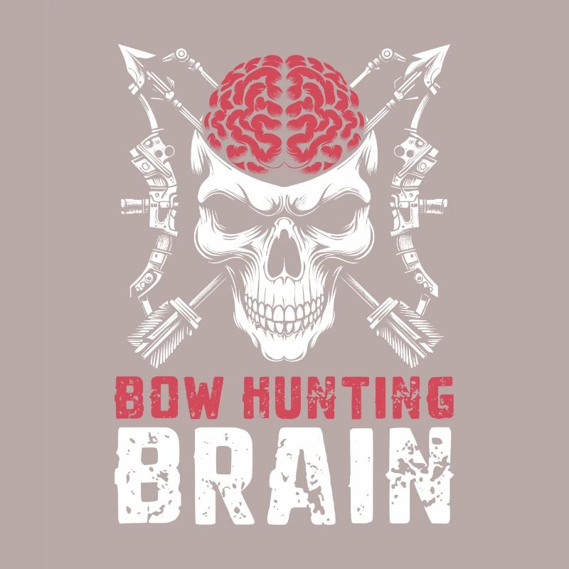Bogenjagd Bogenjäger Schädel Bow Hunting Brain