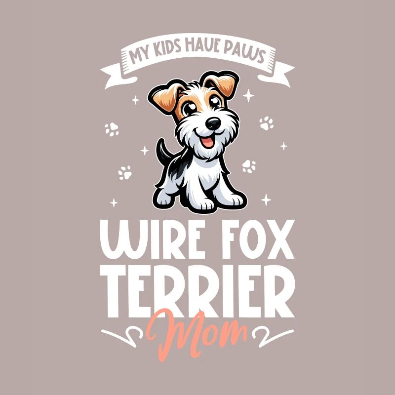 Maman fox-terrier à poil dur