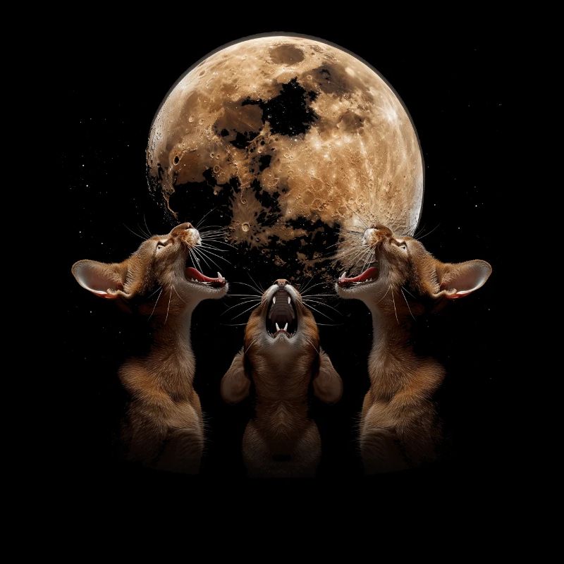Chat Abyssin Lune Hurlante