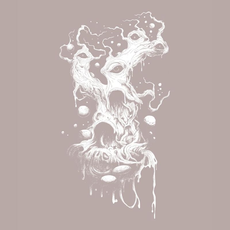 Weirdcore Ästhetik Weiße Äste Augen Dreamcore Grun