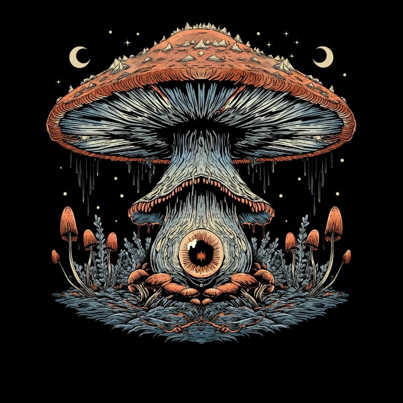 Cottagecore Weirdcore Ästhetisch Pilz Augapfel Mon