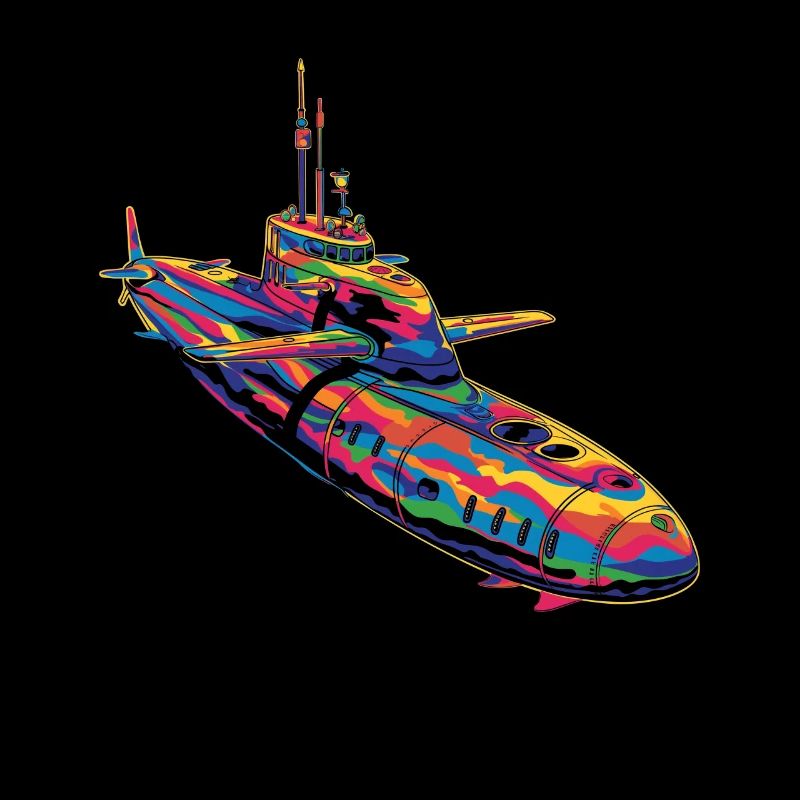 Sous-marin sous-marinier Veteran Popart
