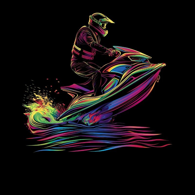 Jet Ski Jet Skiing Jet Skier Popart