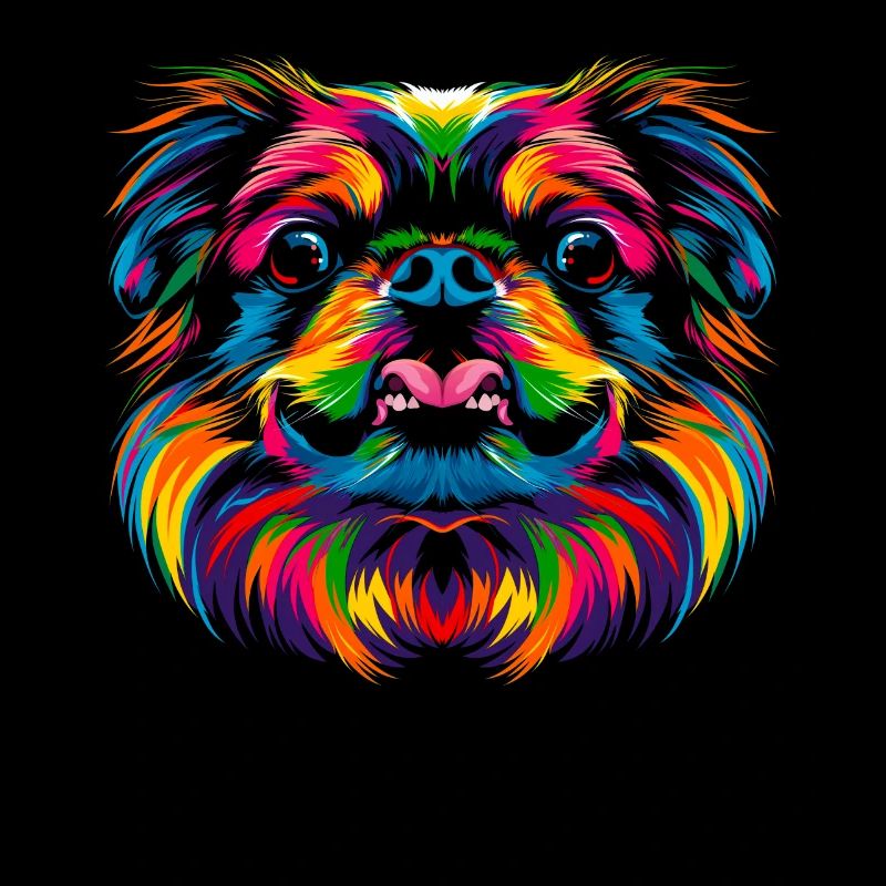 Pekinese Hund Popart