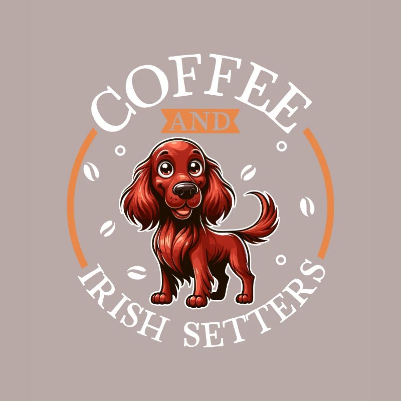 Kaffee und Irish Red Setter