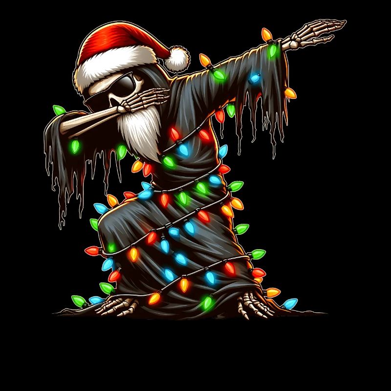 Dabbing Grim Reaper Death Santa Claus Sunglasses