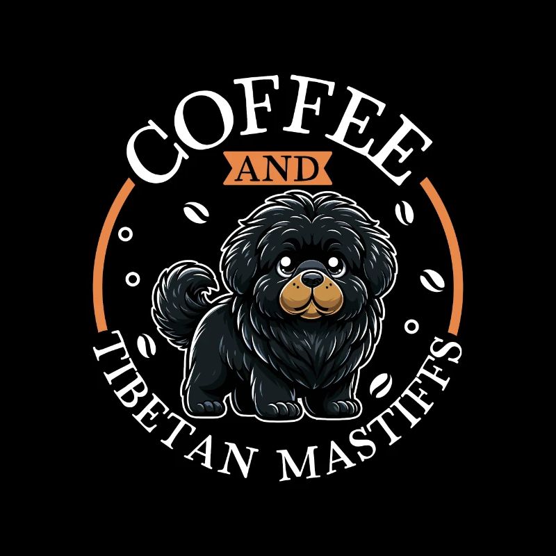 Coffee and Tibetan Mastiff