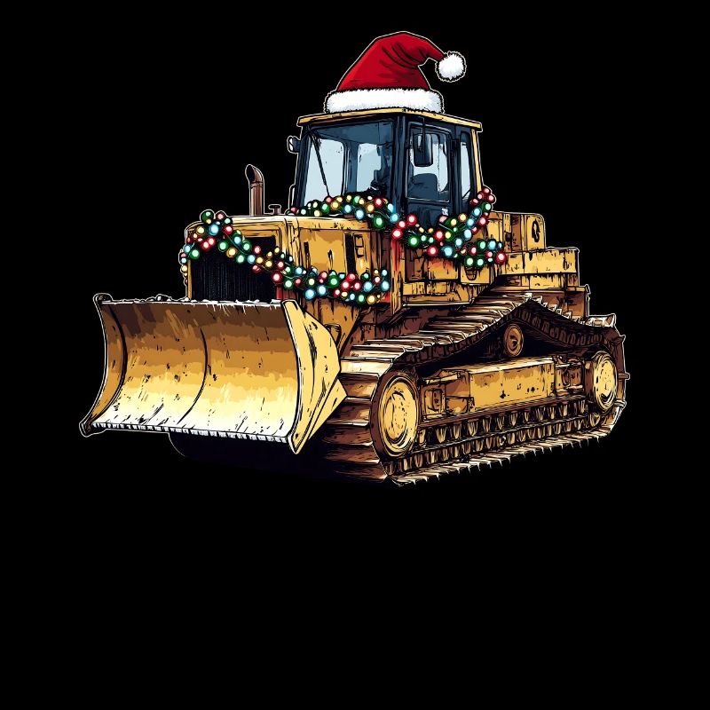 Bulldozer Christmas Hat Xmas