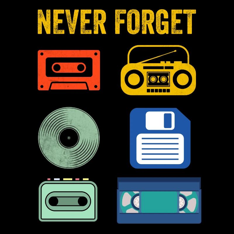 Never Forget Retro electronic devices Vintage