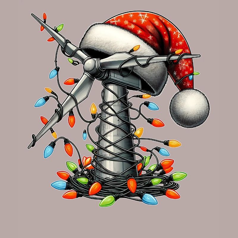Technicien d’éolienne Chapeau de Noël