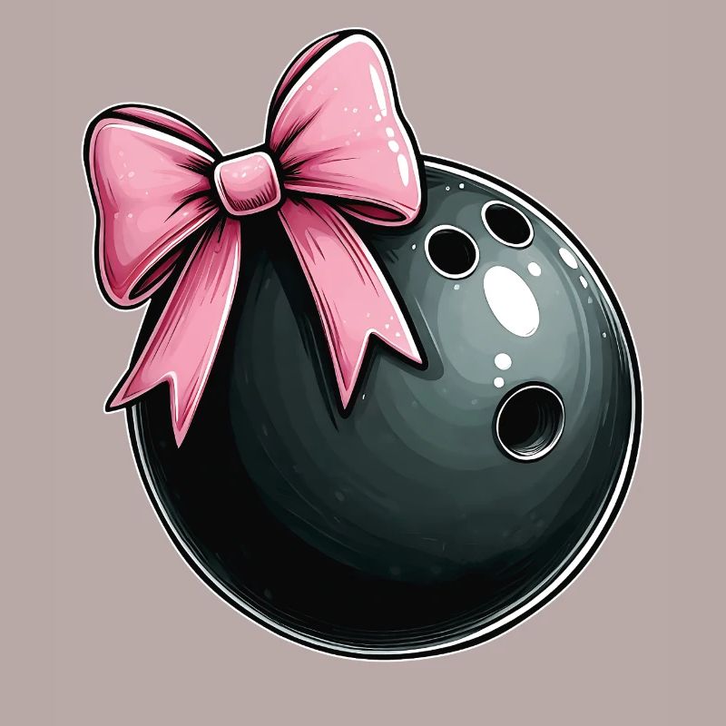 Coquette bowling bowling équipe Ruban rose