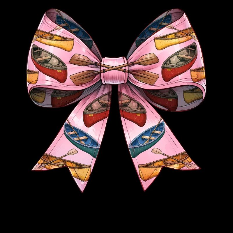Coquette Bow Canoë Canoë Bateau Motif de Pagayage