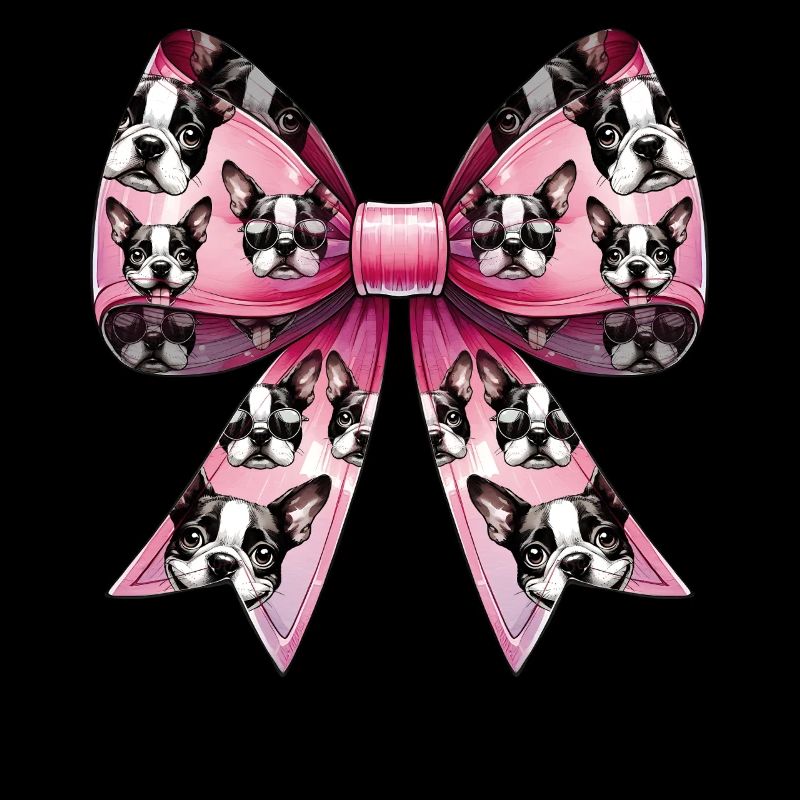 Coquette Bow Boston Terrier Dog Mom