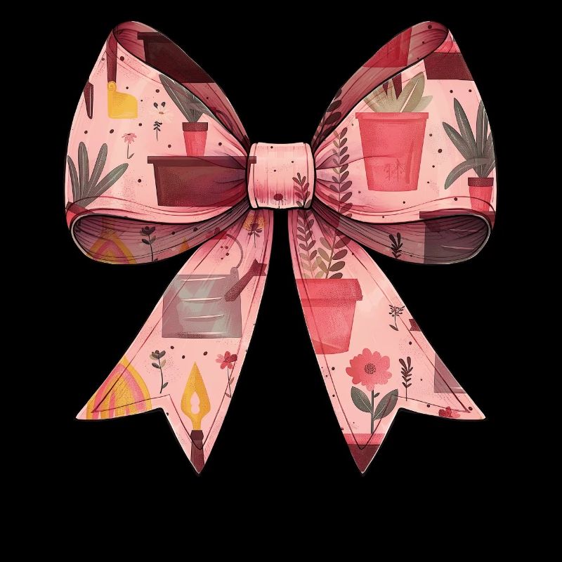 Coquette Bow Gardening Gardener Plants Pattern