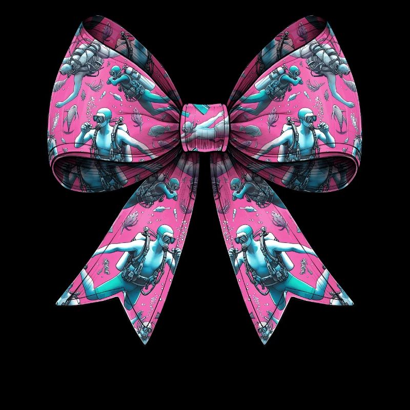 Coquette Bow Plongée Mom Diver Motif Rose