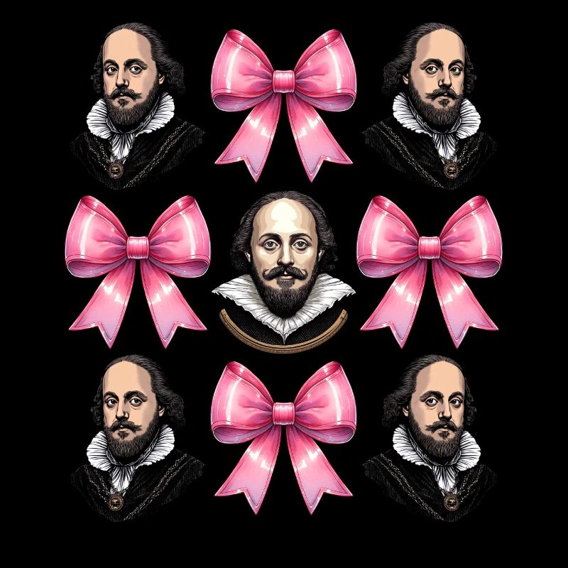 Coquettish Bow Shakespeare Literature Pink