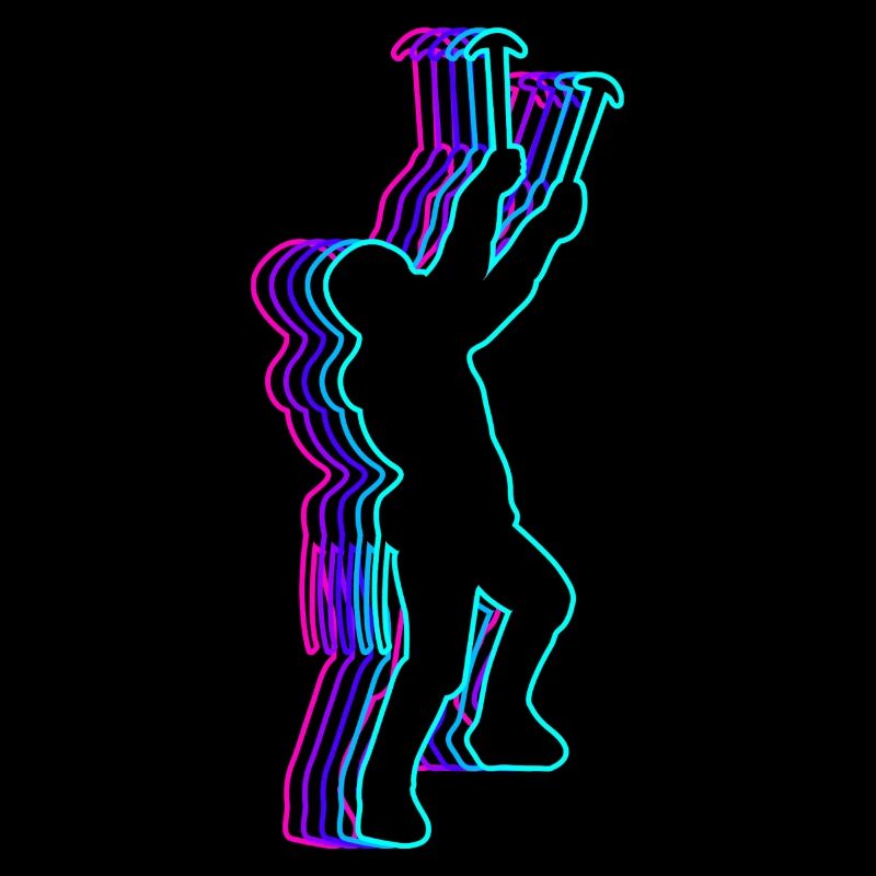 Retro Rock Climbing Rock Climber Bouldering