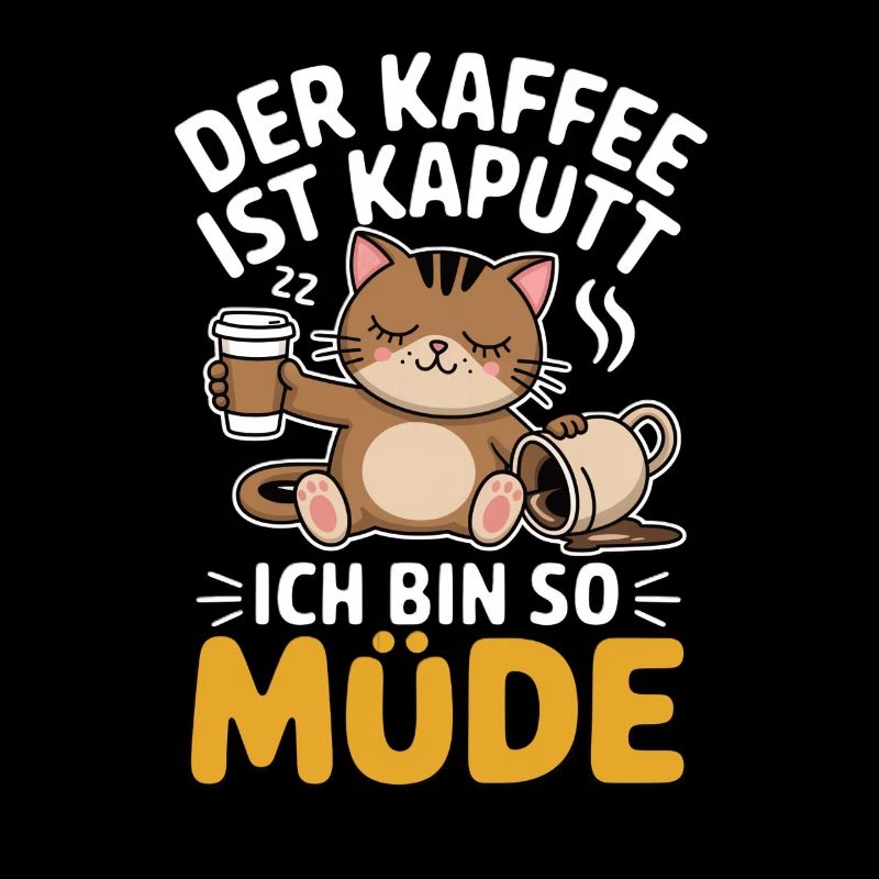 Coffee Cat The Coffee Is Broken Tired