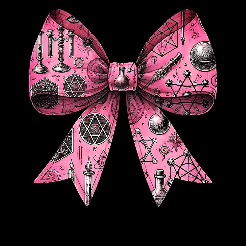 Coquette Bow Alchemy Symbol Pattern Pink