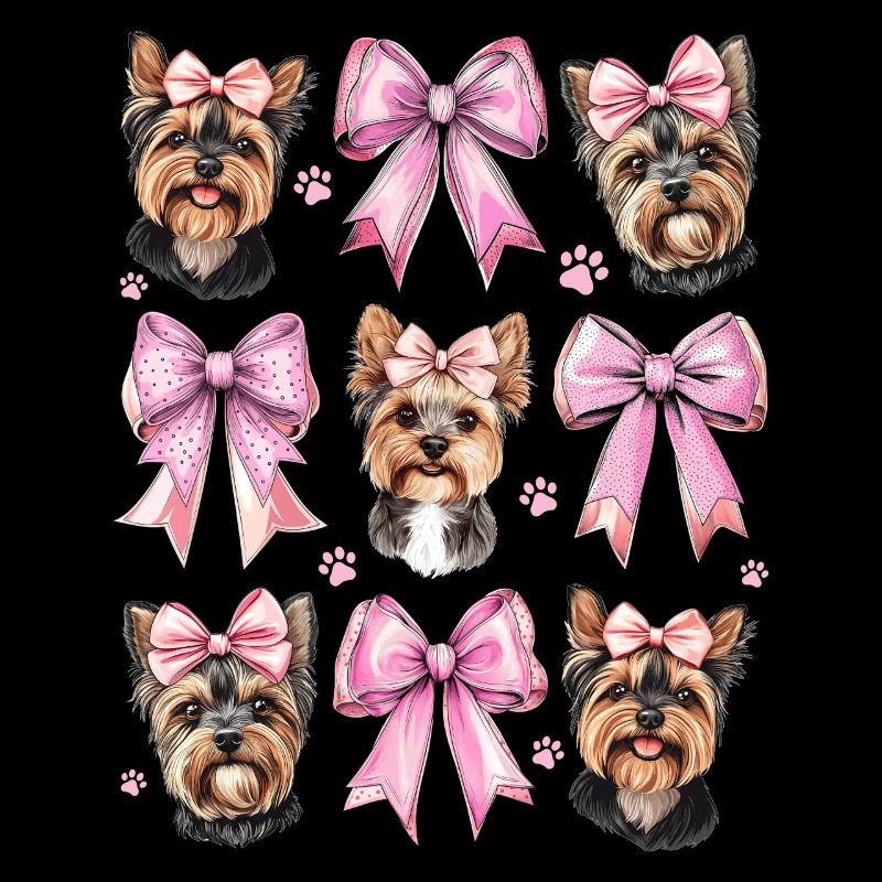 Coquette Bow Yorkshire Terrier Chien Yorkie
