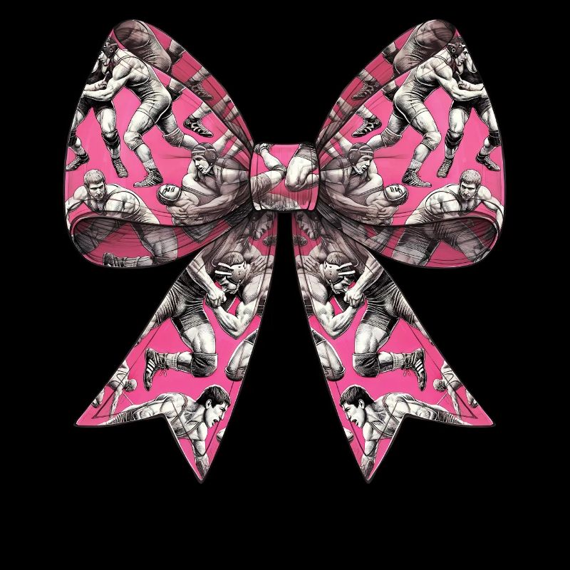 Coquette Bow Ringer Wrestling Pattern Mom