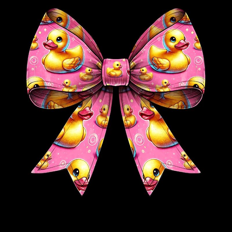 Coquette Bow Gummiente Ducky Pattern Mom