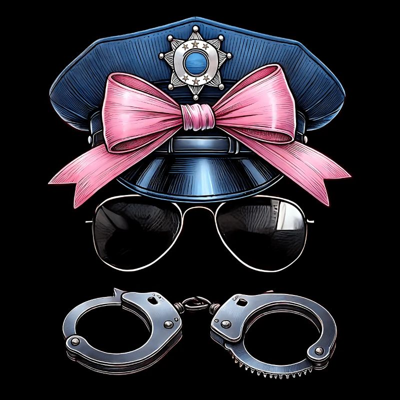 Coquette Bogen Polizist Hut Sonnenbrille