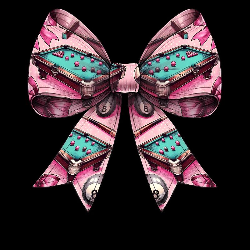 Coquette Bow Billard Table de billard Boules de queue