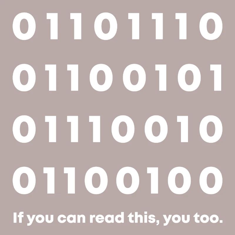 Nerd dans le code binaire