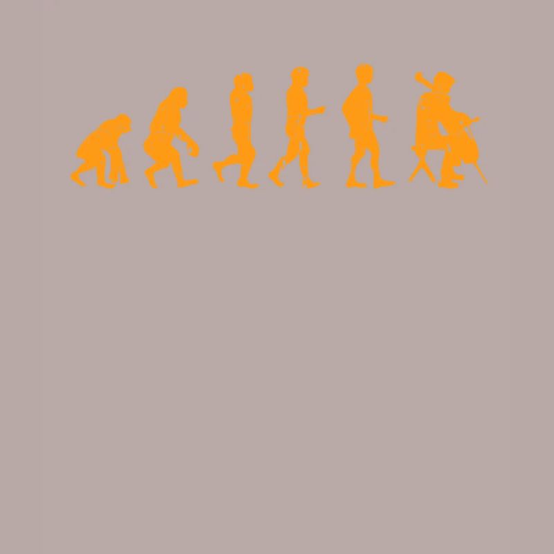 Cellist Evolution Geschenkidee Cellist Orange