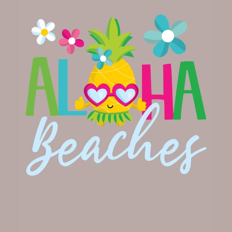 Aloha Beaches pineapple drawing for the summer