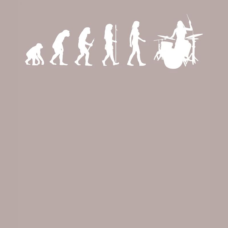 Evolution Woman Drums Drummer Gift Drumming