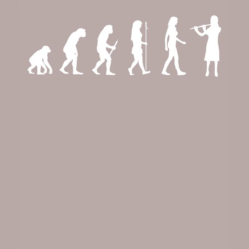 Querflötenspieler Geschenk Evolution Man
