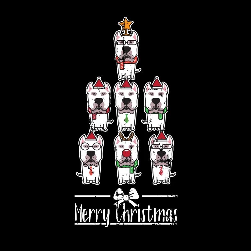 Dogo Argentino Weihnachtsbaum