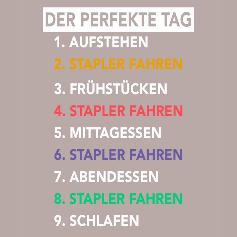 Staplerfahrer Gabelstaplerfahrer Stapler Hubwagen