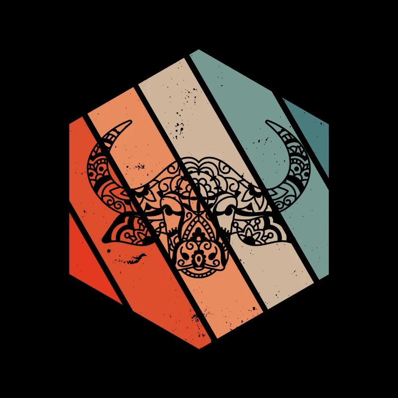 Mandala Retro Vache