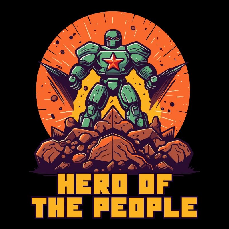 Bande dessinée de dessin animé, héros du peuple