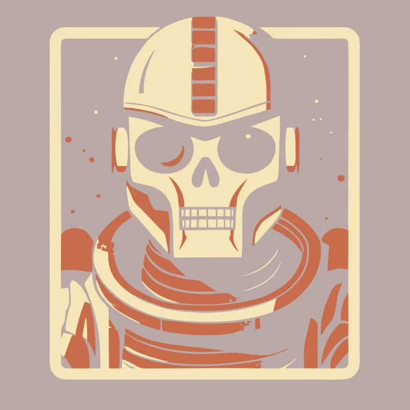 Outer Space Skull Astronaut Robot