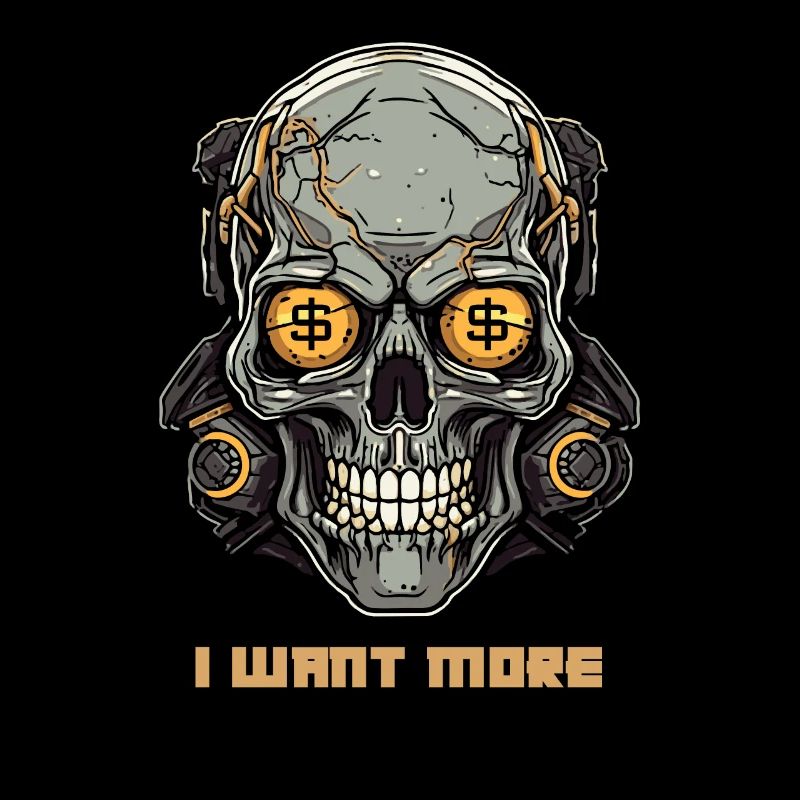 Greedy Cyborg Skull