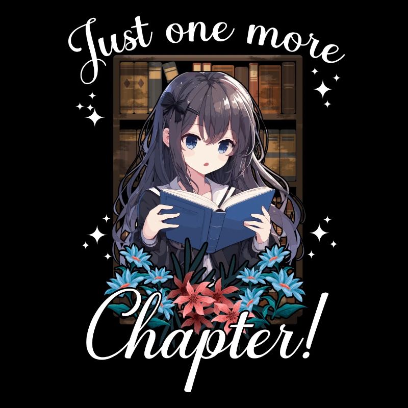 Juste un chapitre de plus Anime Girl Reading Book