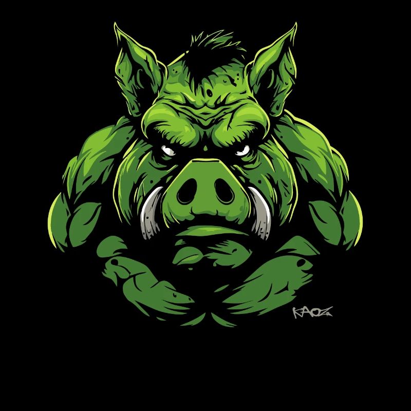 Bulk, le cochon musclé monstre vert