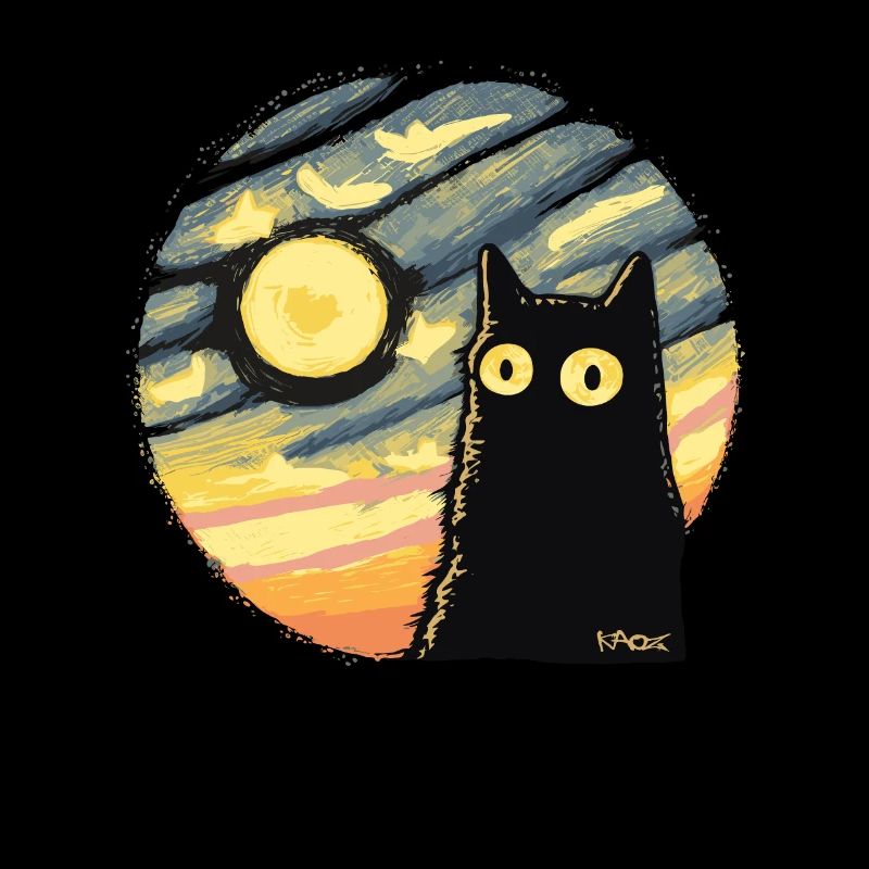 Sternen Mondlicht Mond Katze
