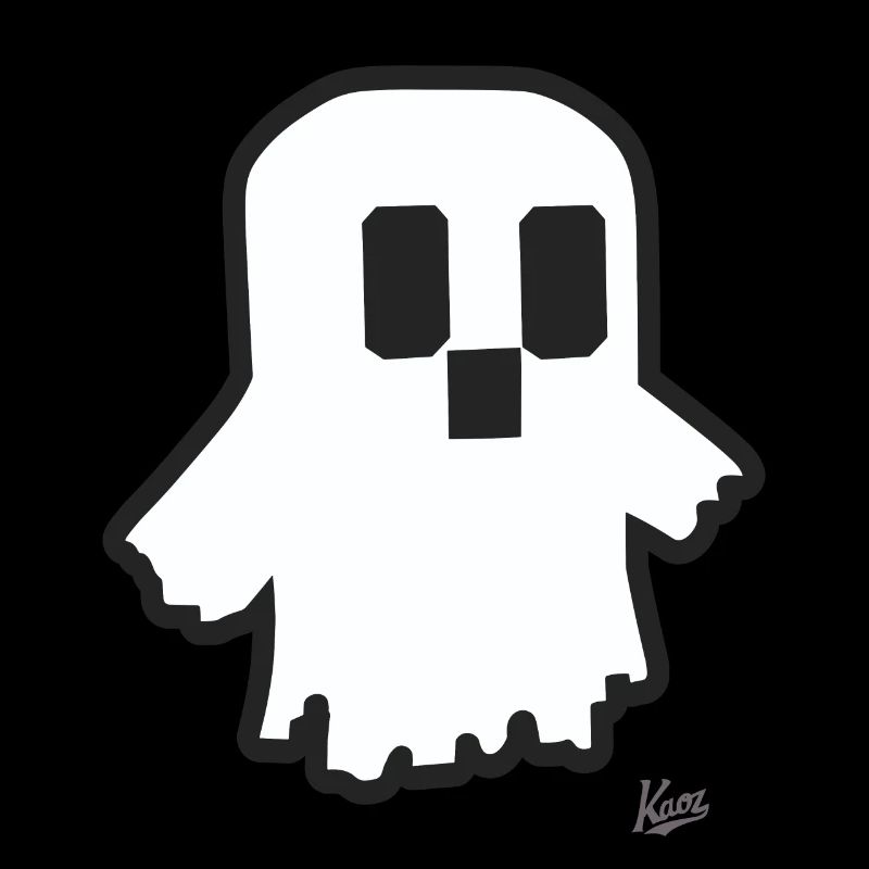 Drôle Petit Dessin Animé Pixel Ghost