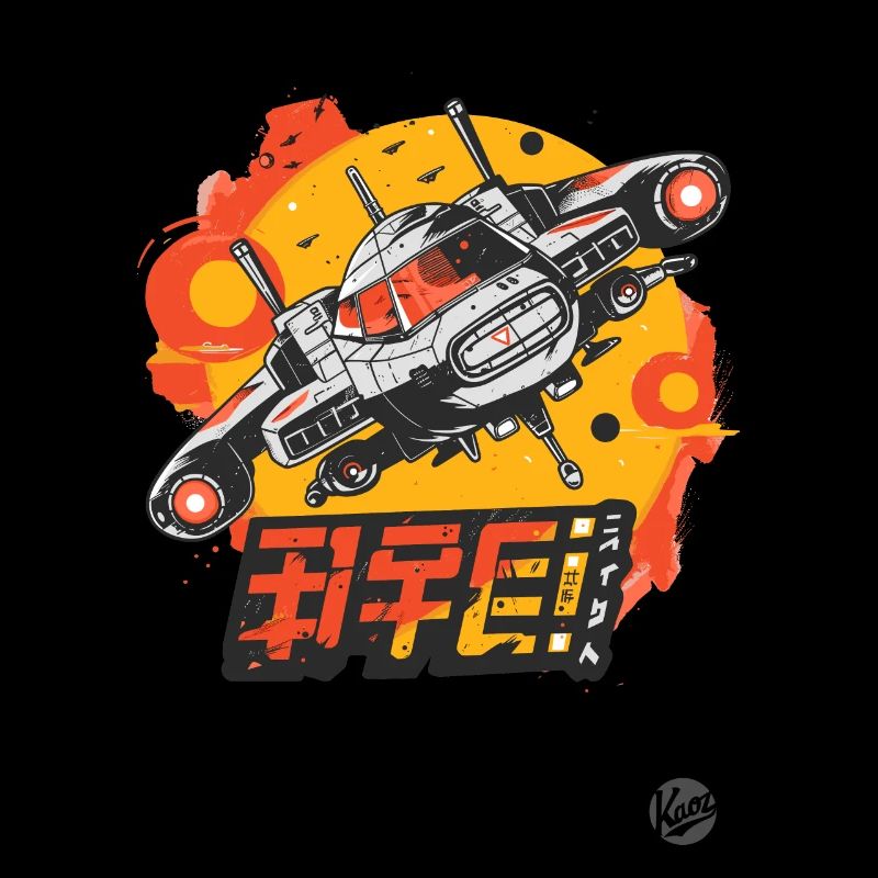 Anime Style Retro Funk Space Jet